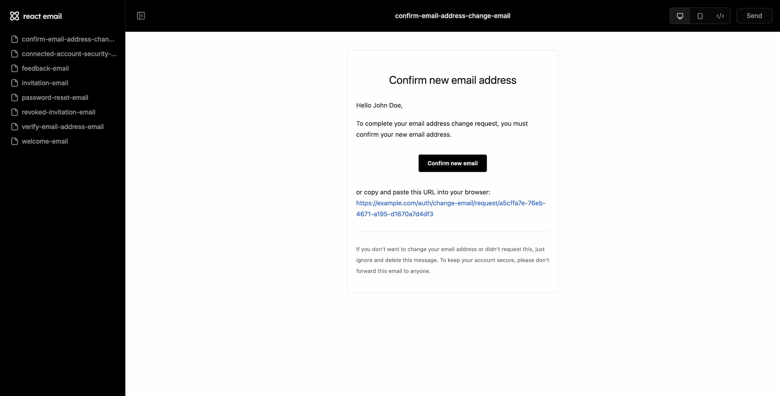 React Email Preview