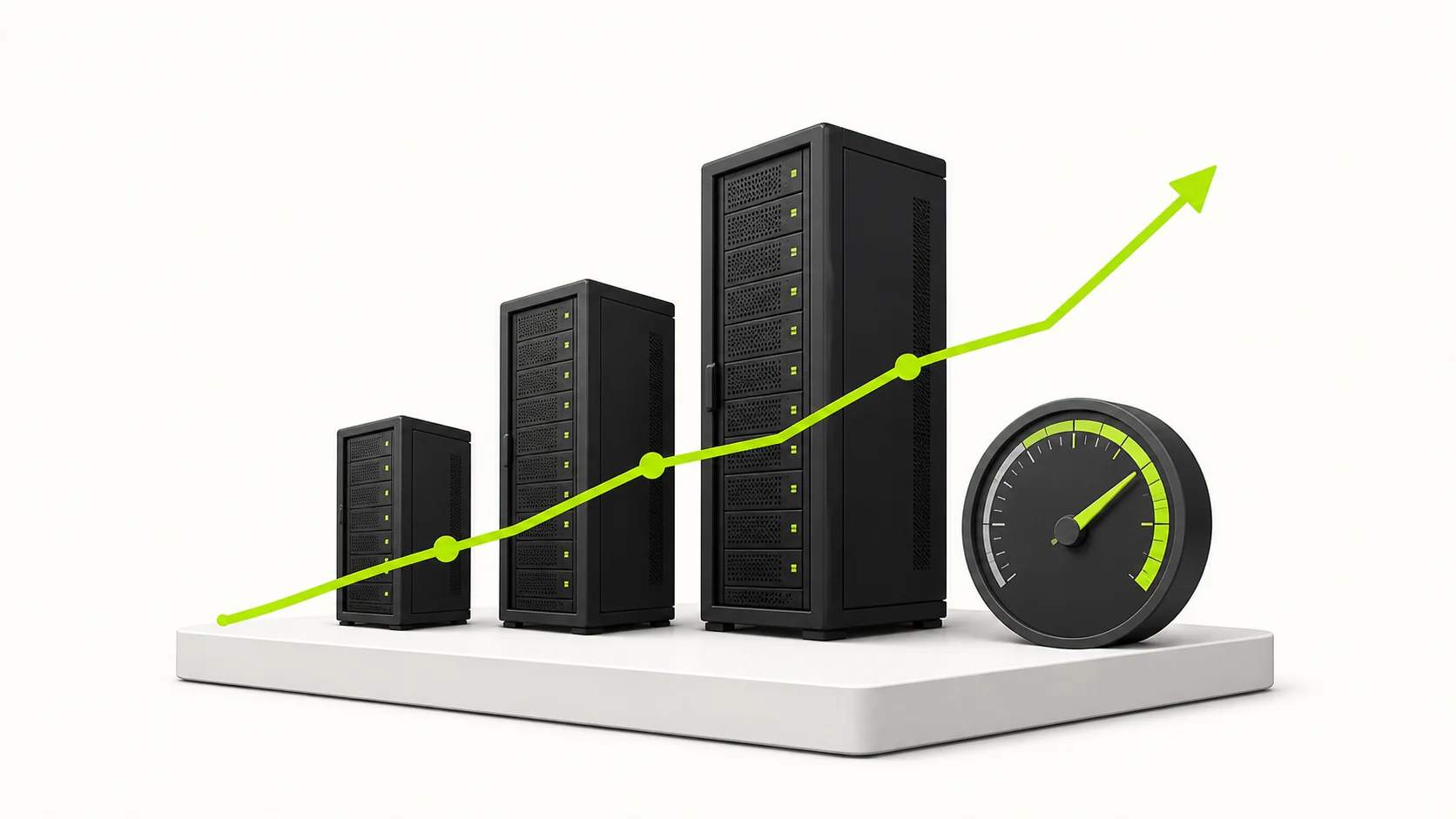 Server configurations arranged for infrastructure comparison