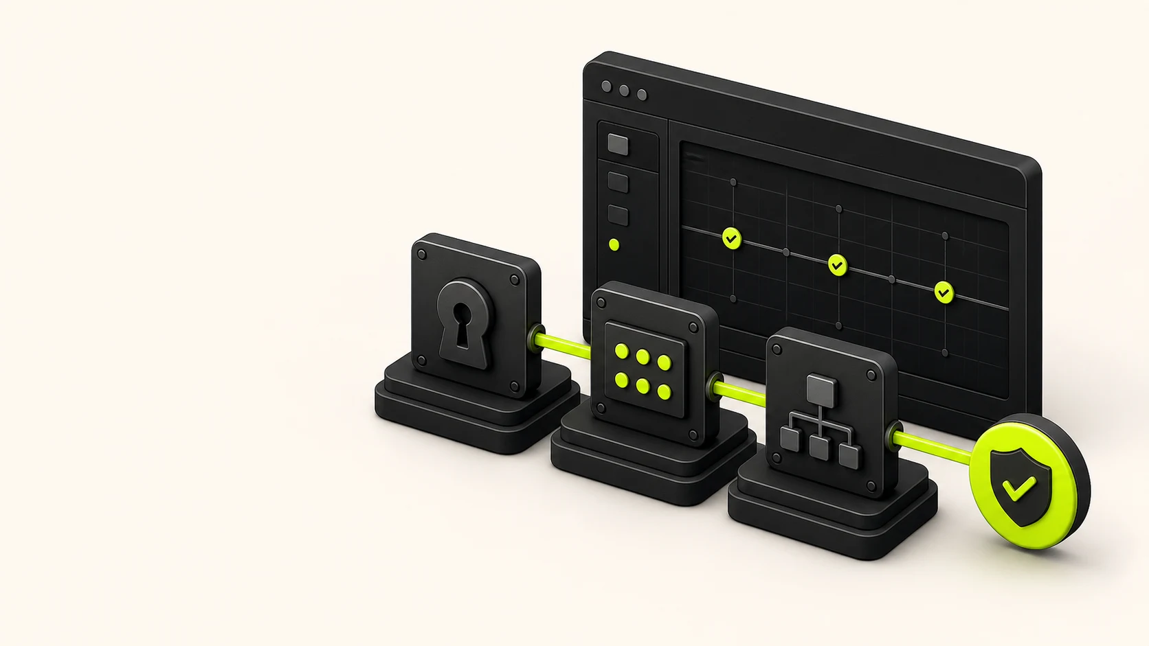 Authentication, two-factor and organization checkpoints connected to a verified test result